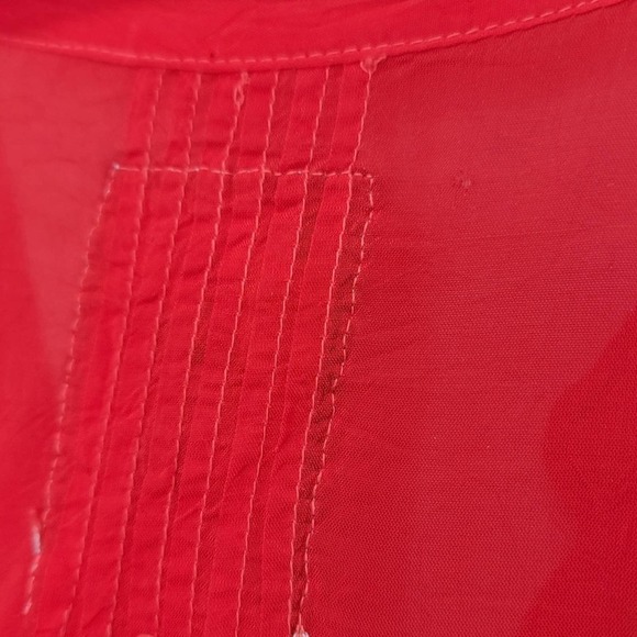 JOHNNY Was three quarter sleeve sheer button up collared double breast pockets - Picture 4 of 15